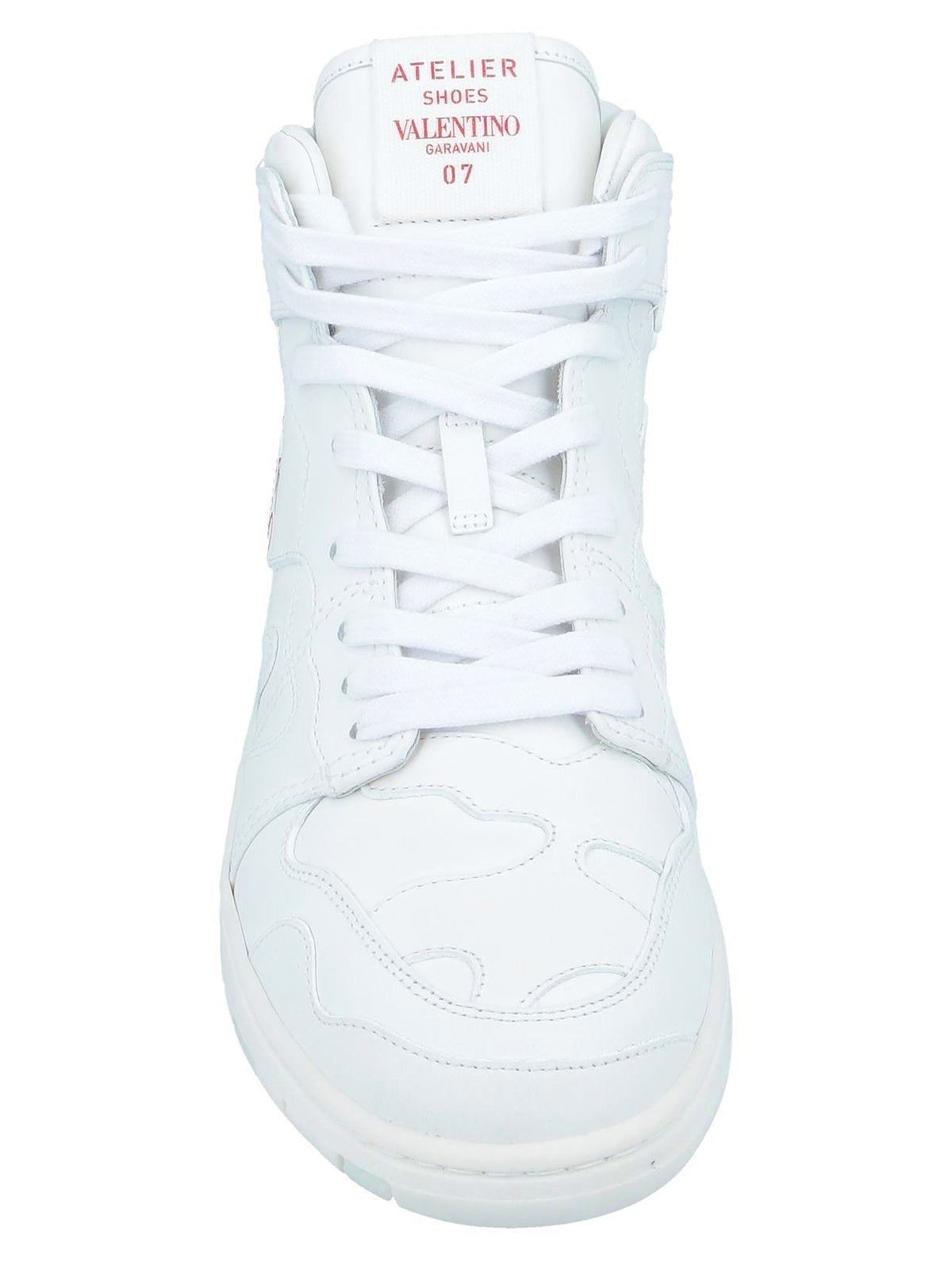 VALENTINO GARAVANI Atelier 07 White High Top Leather Sneaker Shoes