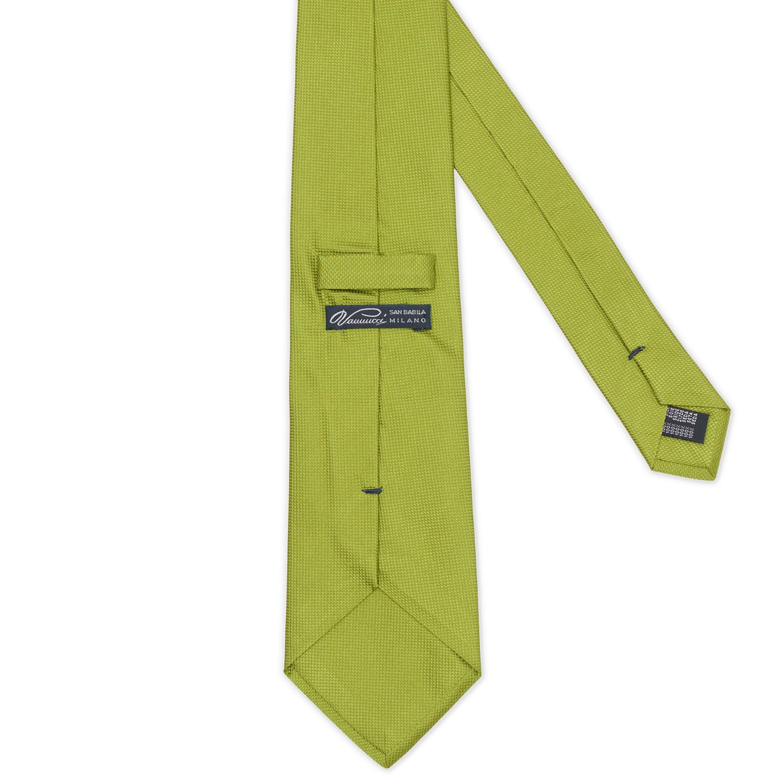 VANNUCCI Light Green Micro Silk Tie NEW