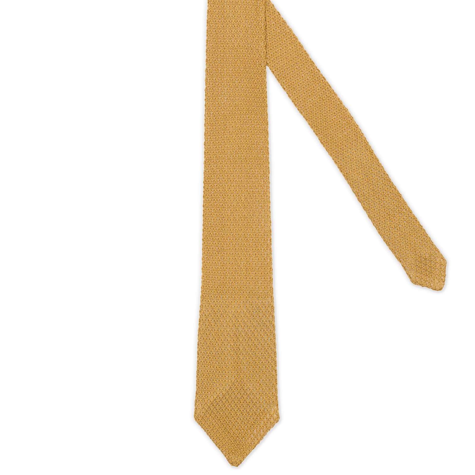 VANNUCCI MILANO Gold Cotton Knit Tie NEW