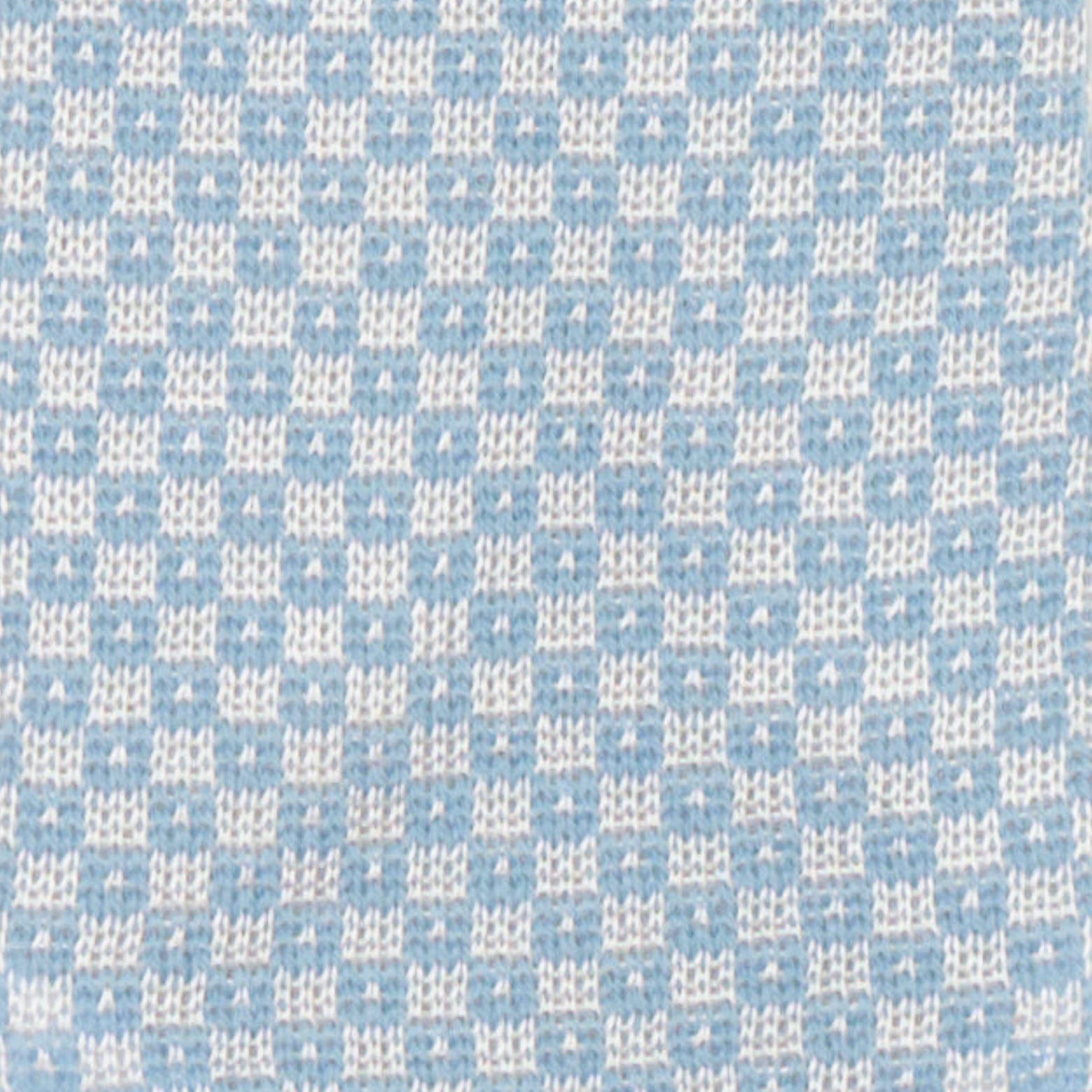 VANNUCCI MILANO Light Blue Checked Wool Knit Tie NEW