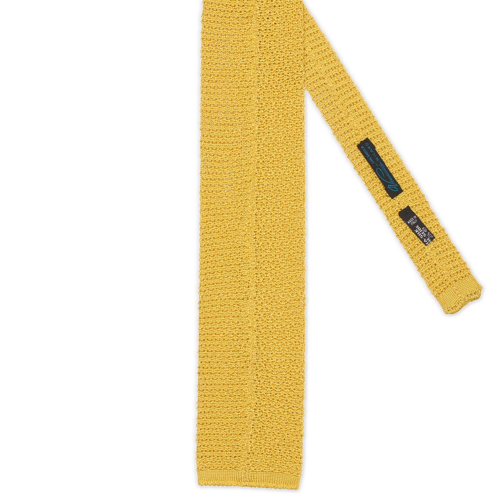 VANNUCCI MILANO Yellow Silk Knit Tie NEW