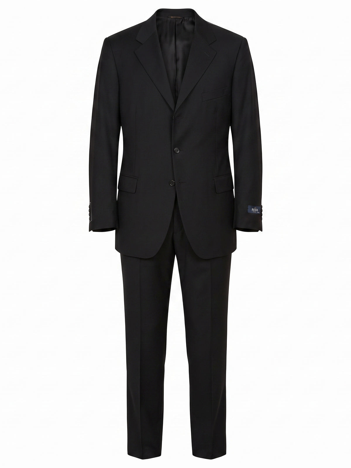 VANNUCCI Milano Black REDA Wool Super 100's Suit EU 58 NEW US 46