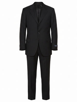 VANNUCCI Milano Black REDA Wool Super 100's Suit EU 58 NEW US 46