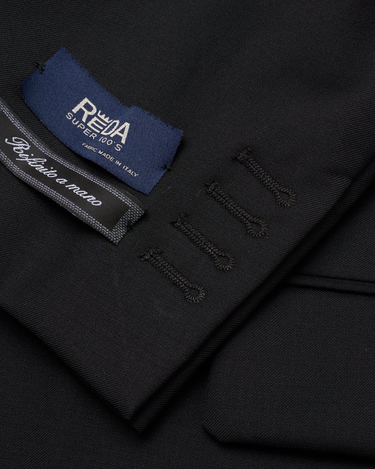 VANNUCCI Milano Black REDA Wool Super 100's Suit EU 58 NEW US 46