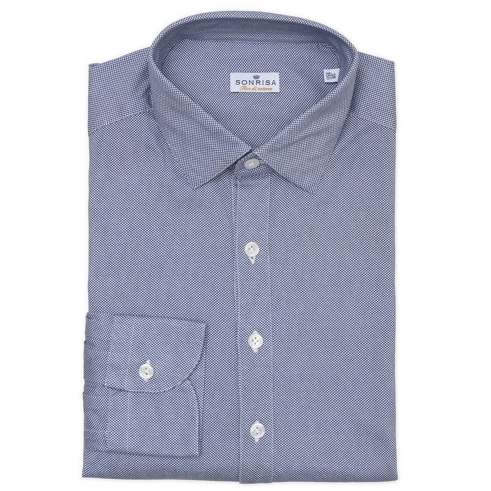 SONRISA Blue Cotton Shirt EU 39 NEW US 15.5