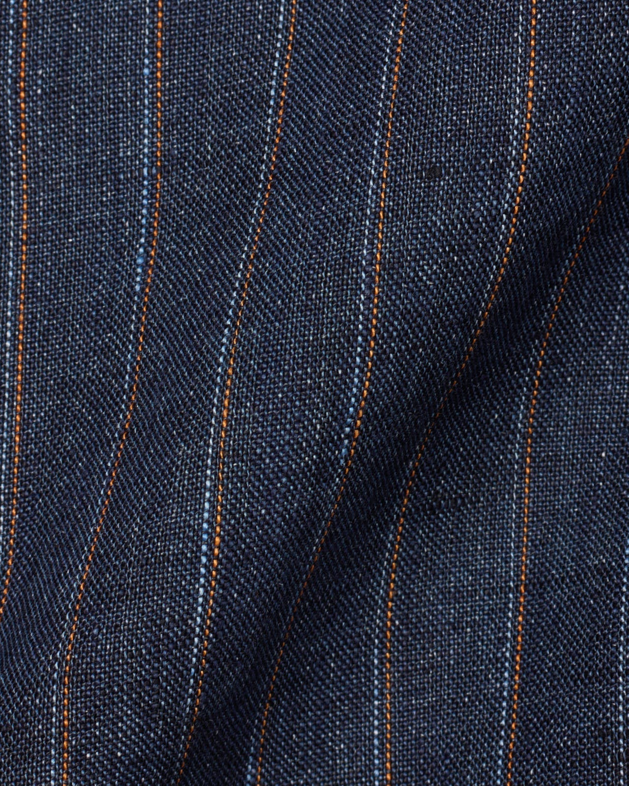 VANNUCCI Milano Blue Pinstripe Linen Fully Lined Jacket EU 48 NEW US 38