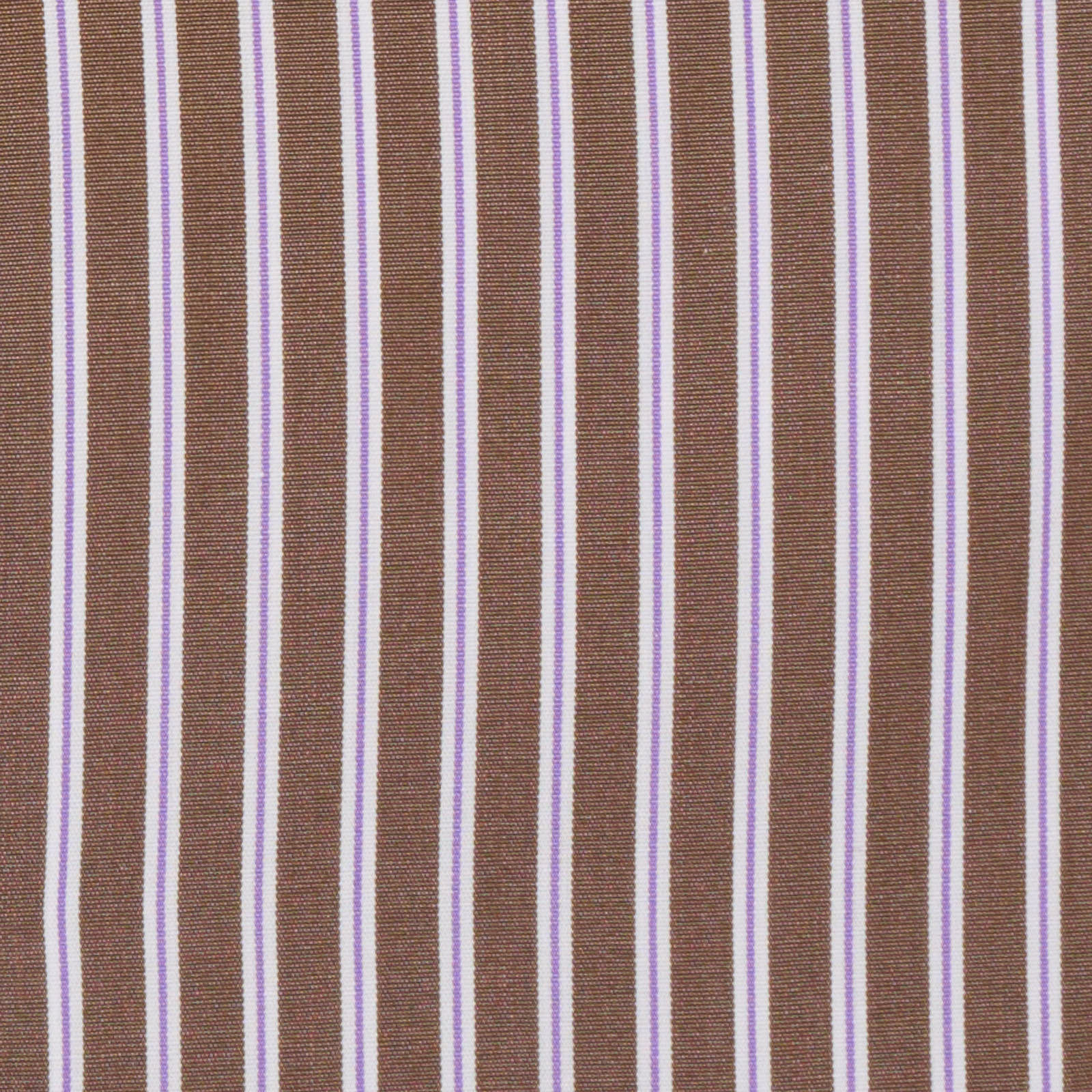 VANNUCCI Milano Brown Striped Cotton Dress Shirt EU 40 NEW US 15.75