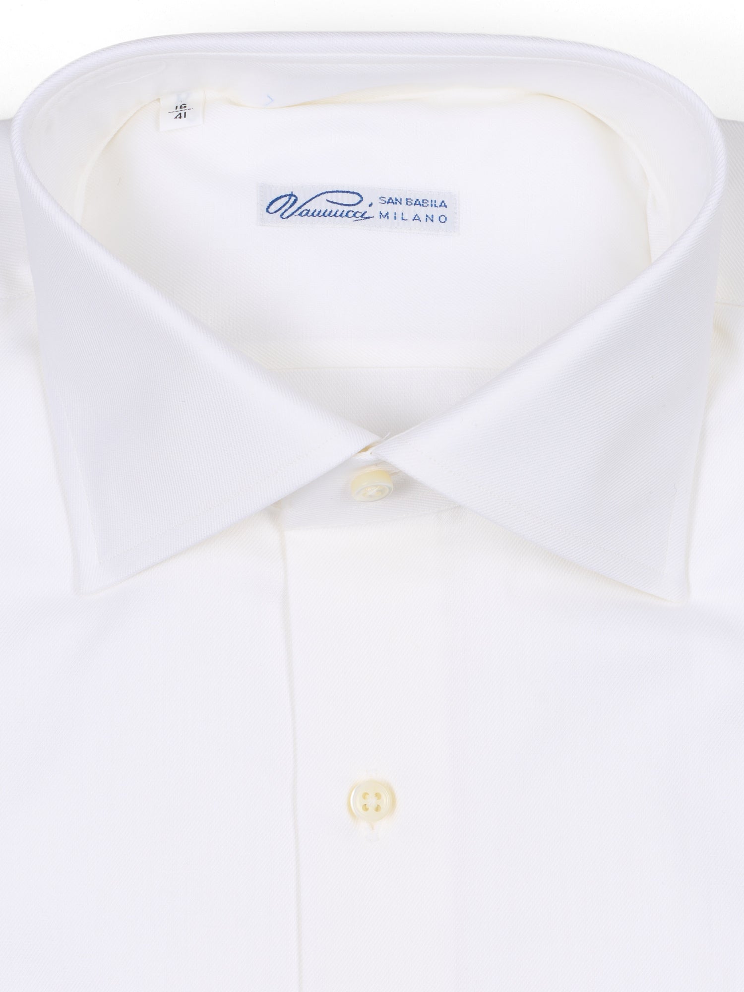 VANNUCCI Milano White Cotton French Cuff Dress Shirt