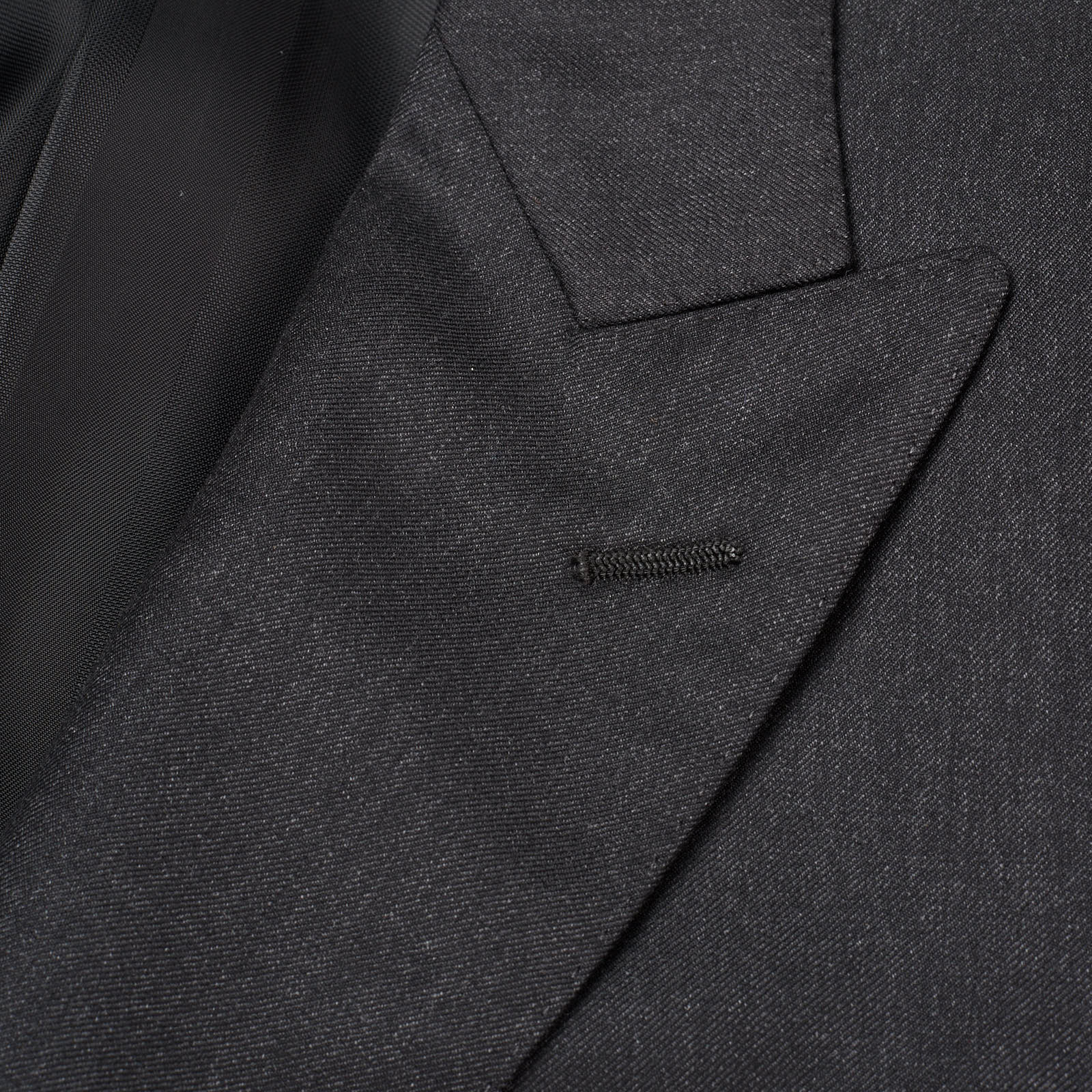 VANNUCCI Gray Tasmanian Wool Super 150's Peak Lapel Suit EU 48 NEW US 38