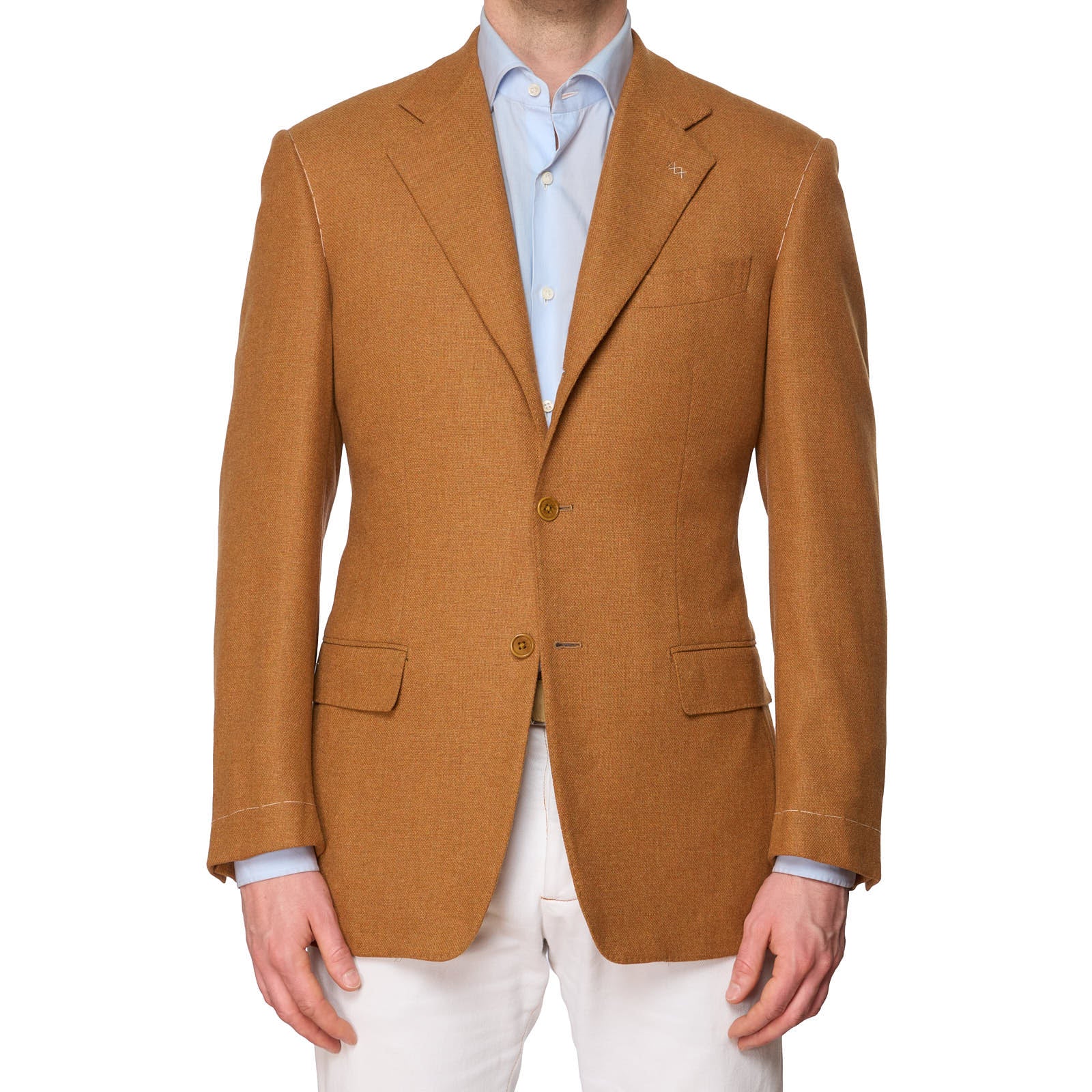 VANNUCCI Milano Orange Virgin Wool-Cashmere Jacket EU 48 NEW US 38