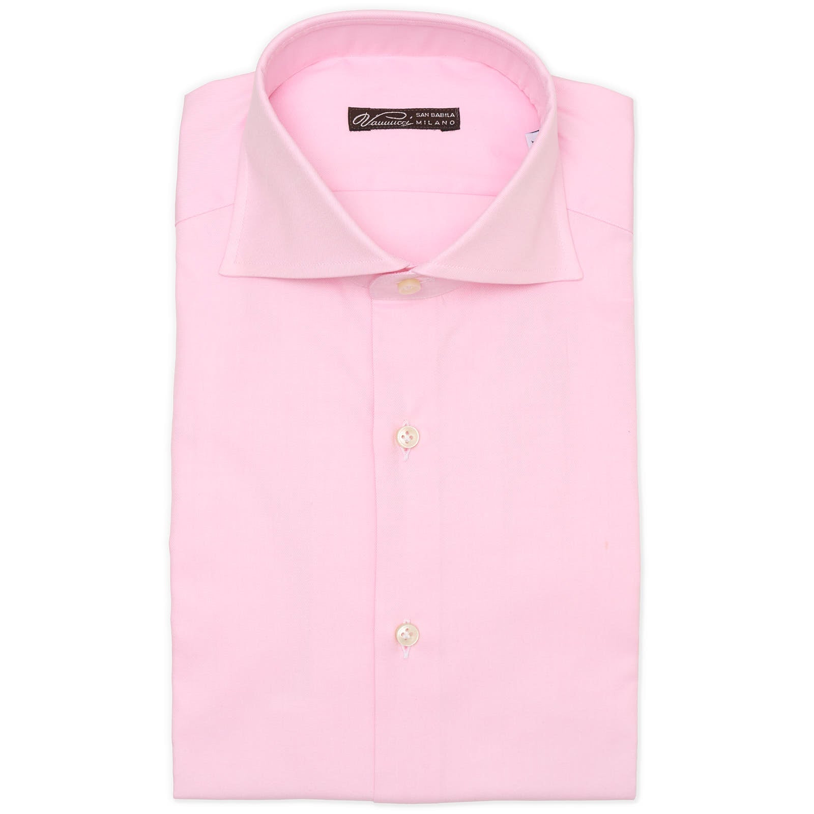 VANNUCCI Milano Pink Cotton Dress Shirt EU 38 NEW US 15