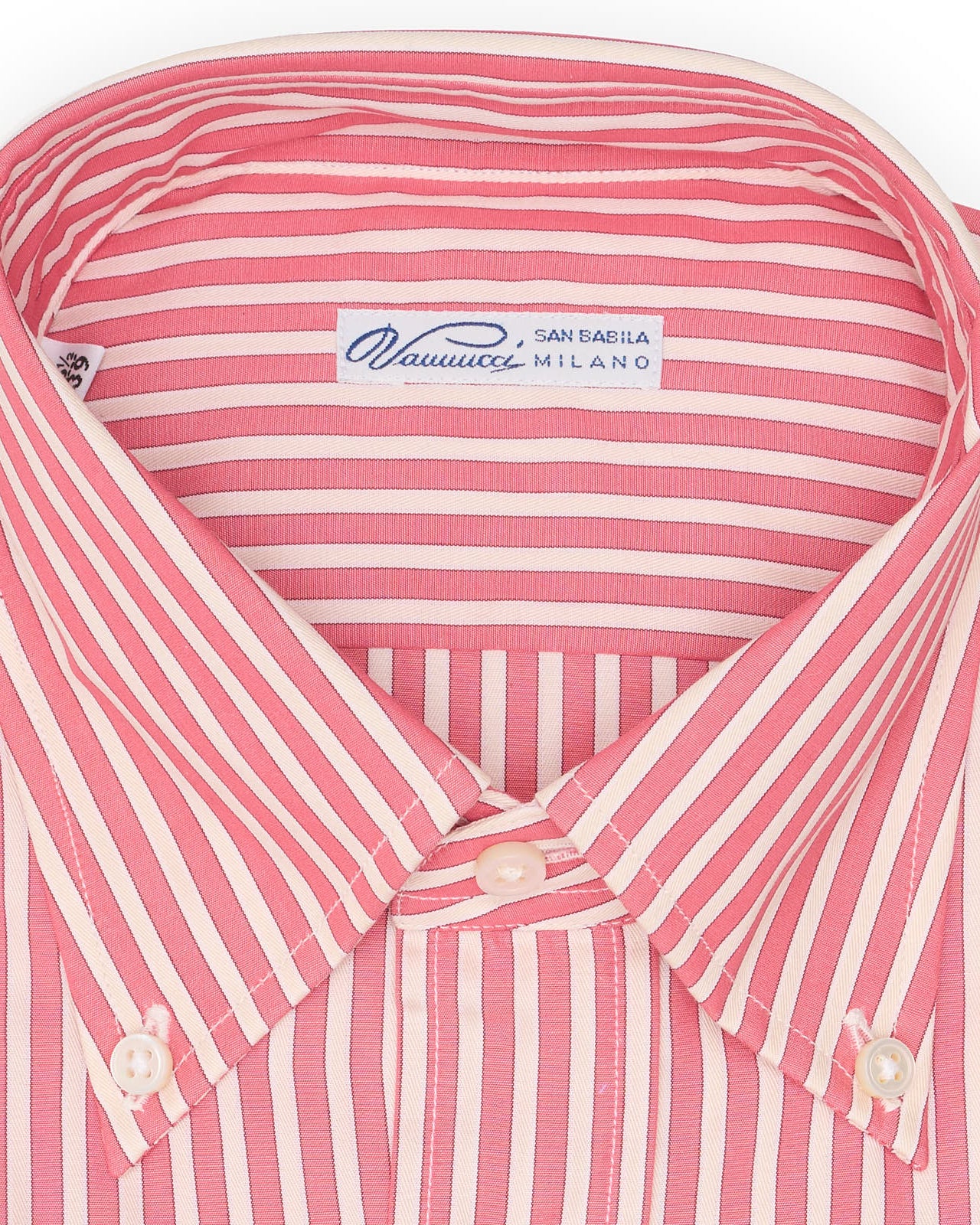 VANNUCCI Pink Striped Cotton Button Down Dress Shirt EU 39 NEW US 15.5