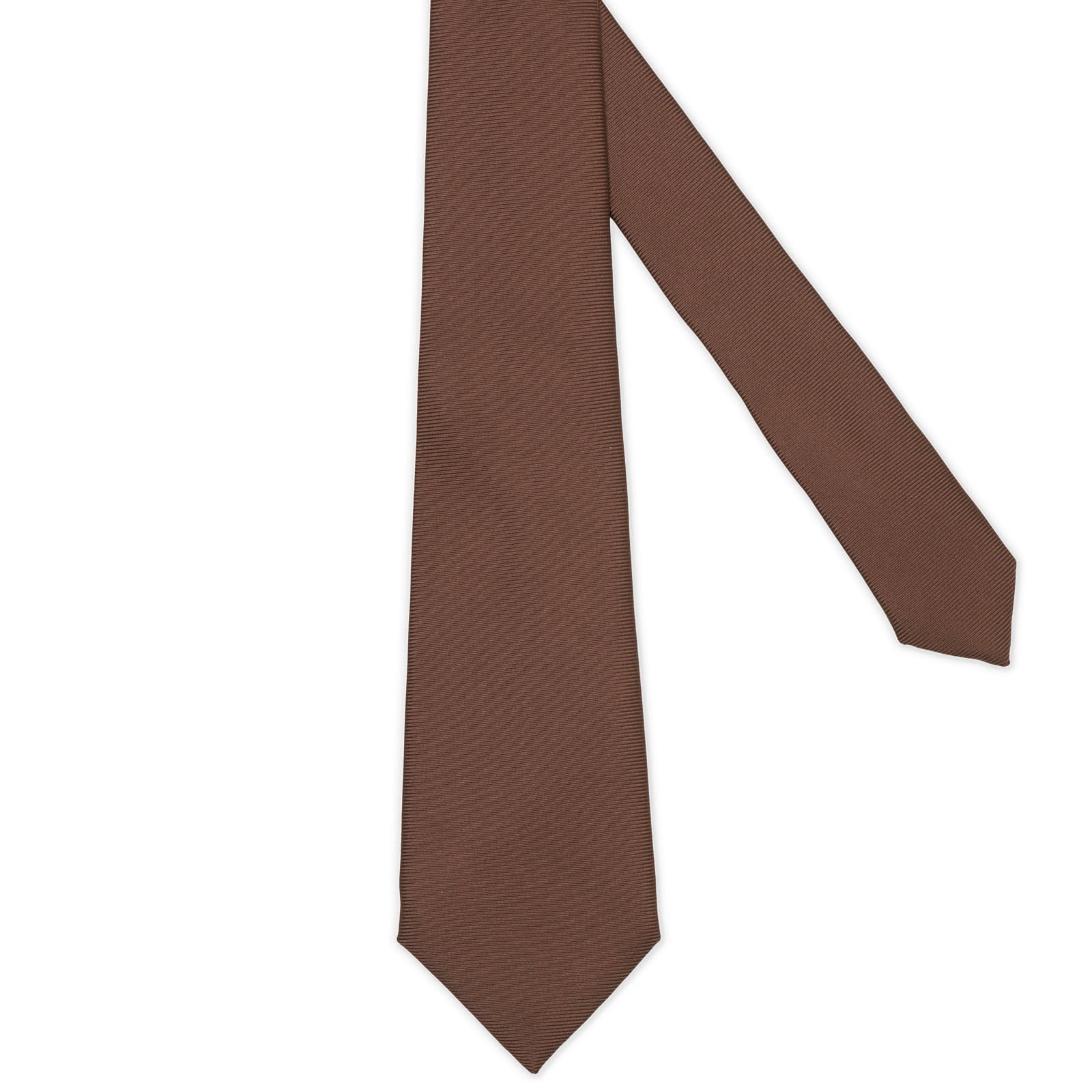 VANNUCCI Milano Satin Brown Vertical Striped Silk Tie NEW