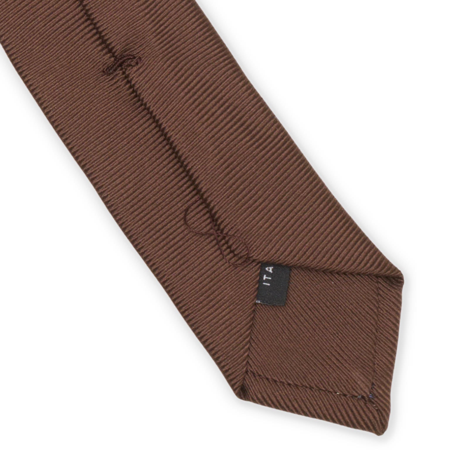 VANNUCCI Milano Satin Brown Vertical Striped Silk Tie NEW