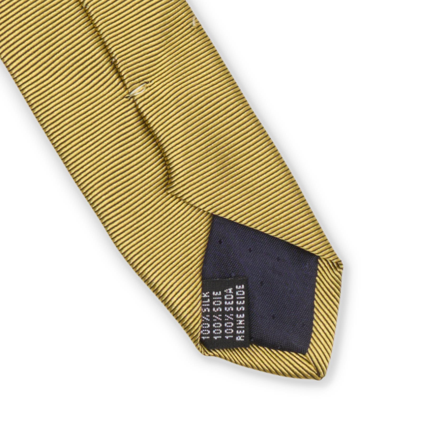 VANNUCCI Milano Satin Gold Silk Tie NEW