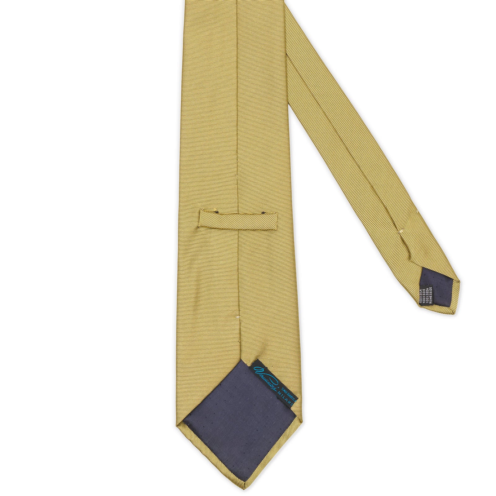 VANNUCCI Milano Satin Gold Silk Tie NEW
