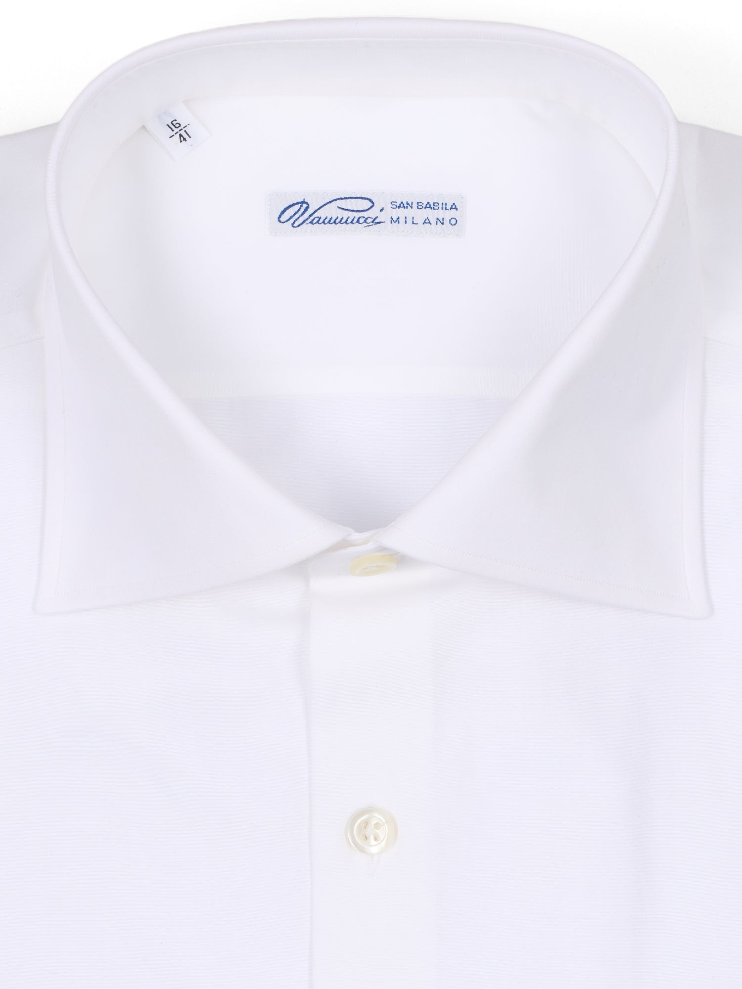 VANNUCCI Milano White Cotton French Cuff Dress Shirt