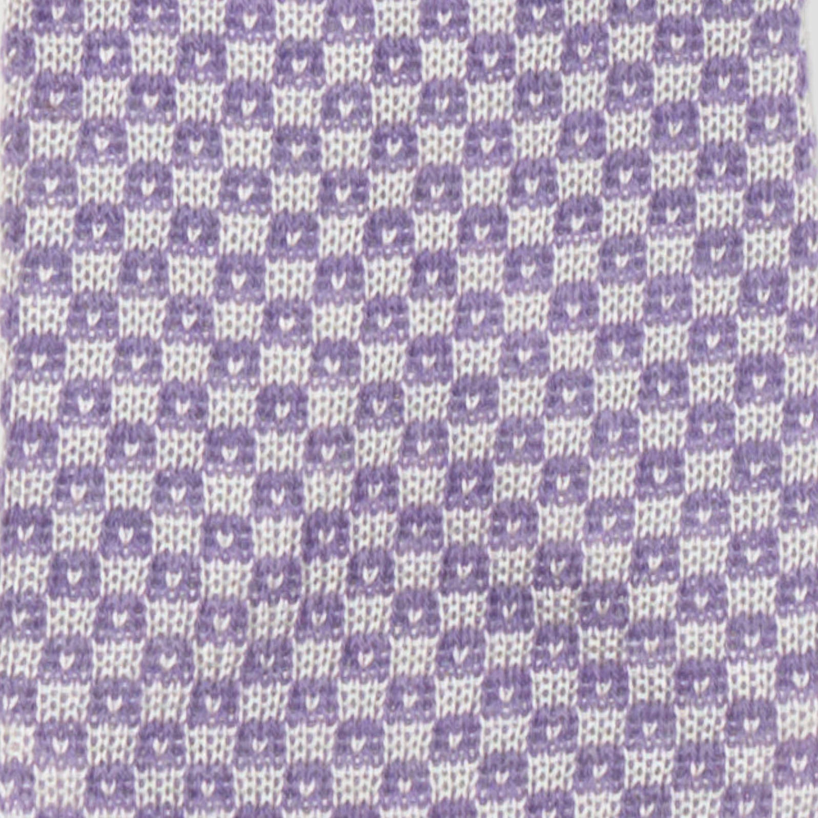 VANNUCCI Purple and White Geometric Wool Tie NEW