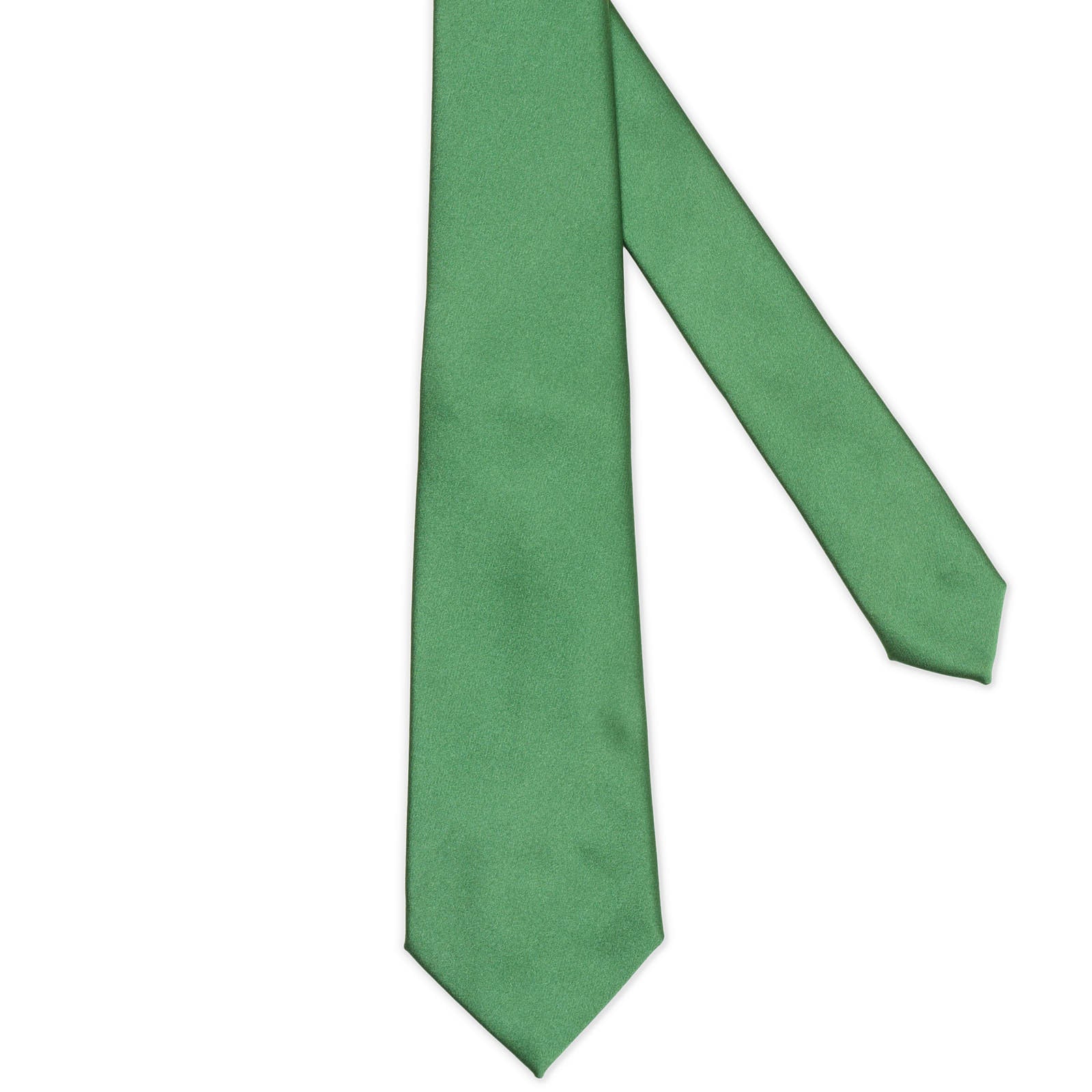 VANNUCCI Satin Green Silk Tie NEW