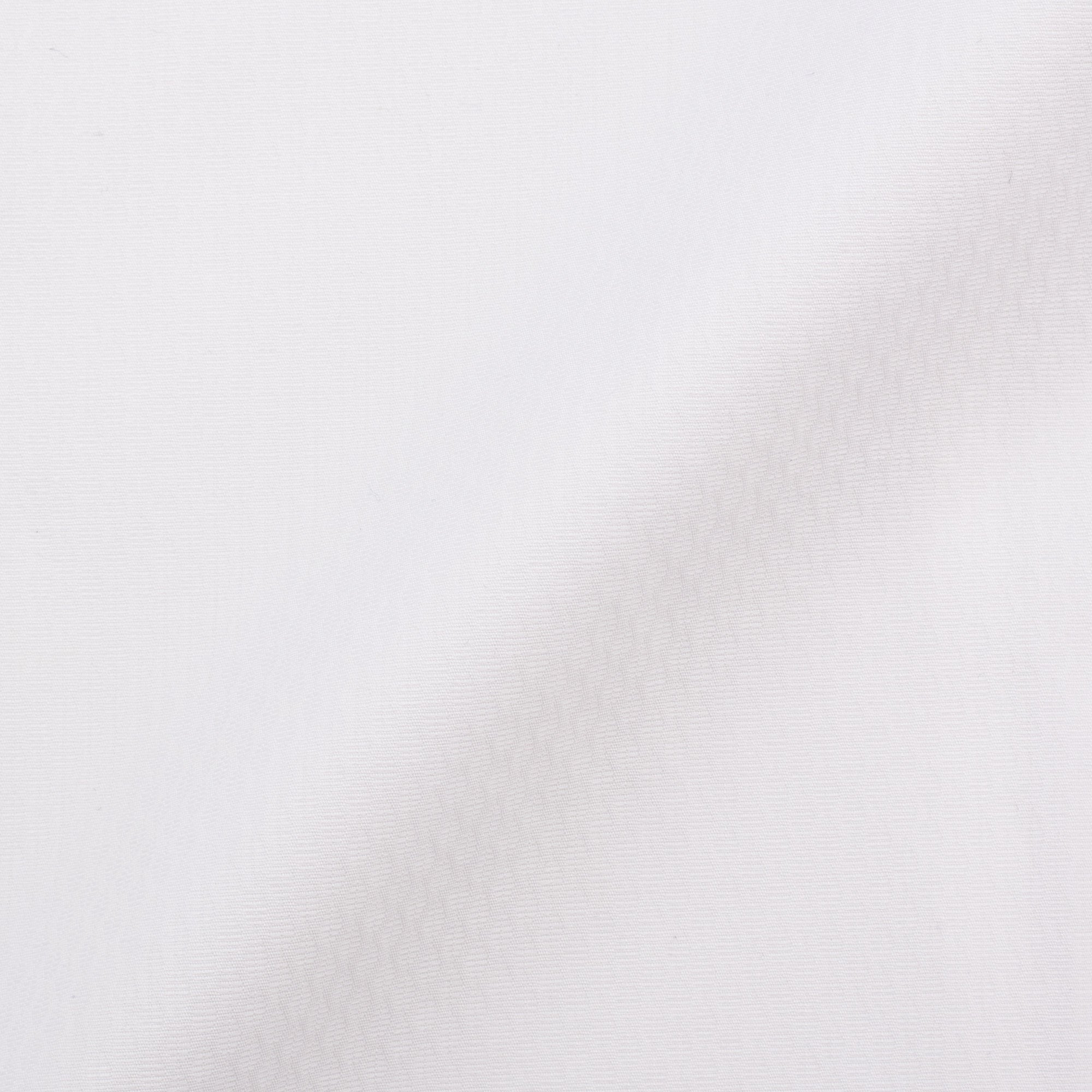 VINCENZO DI RUGGIERO Handmade White Jacquard Cotton Dress Shirt EU 40 US 15.75
