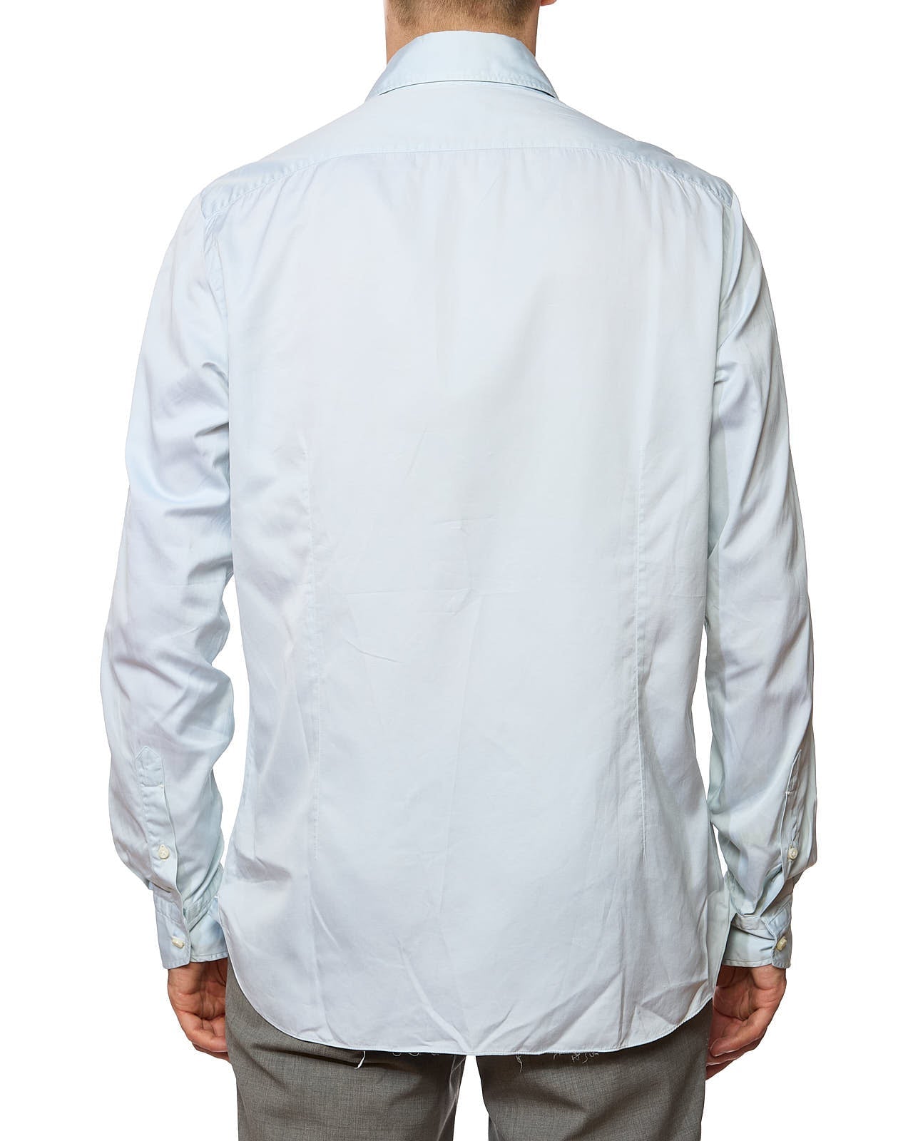 VINCENZO DI RUGGIERO Handmade Light Blue Cotton Dress Shirt EU 41 US 16