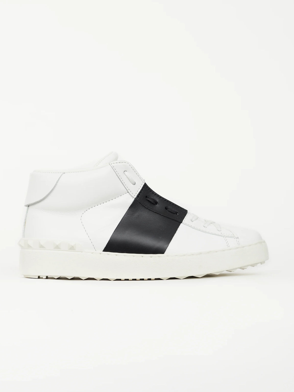 VALENTINO GARAVANI White High Top Leather Sneaker Shoes
