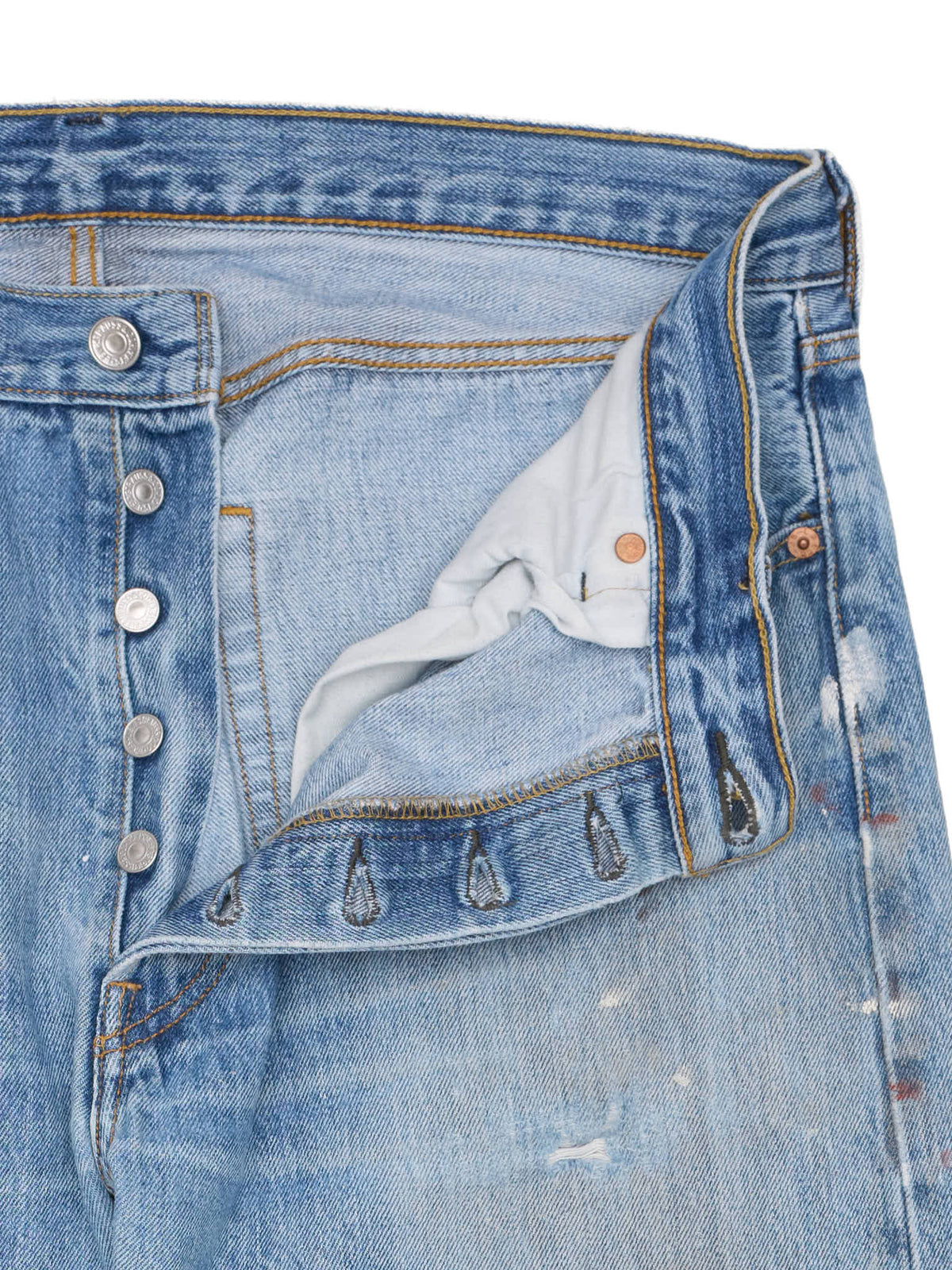 Vintage LEVI'S 501 Light Blue Cotton Jeans Amazing Fade