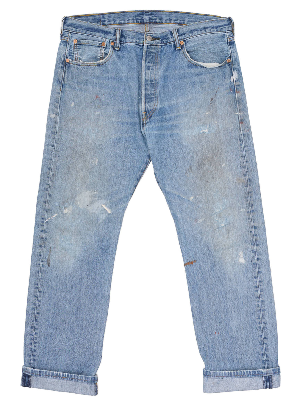Vintage LEVI'S 501 Light Blue Cotton Jeans Amazing Fade