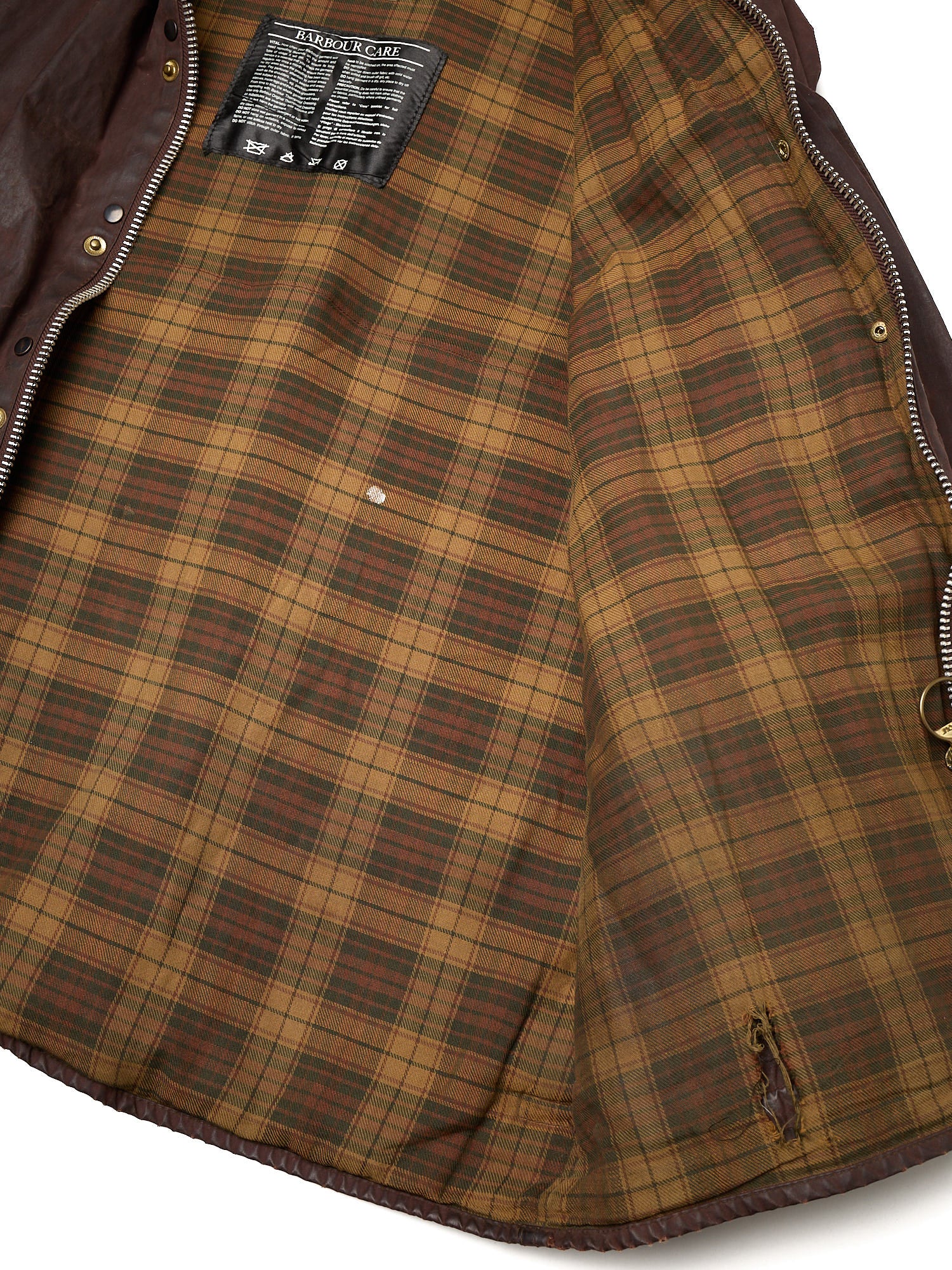 Vintage BARBOUR Beaufort Burgundy Motorcycle Wax Jacket 3 Crest