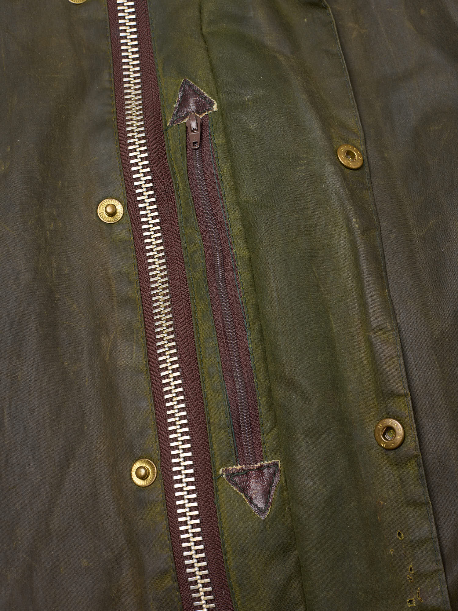 Vintage BARBOUR Beaufort Olive Green Waxed Jacket 3 Crest