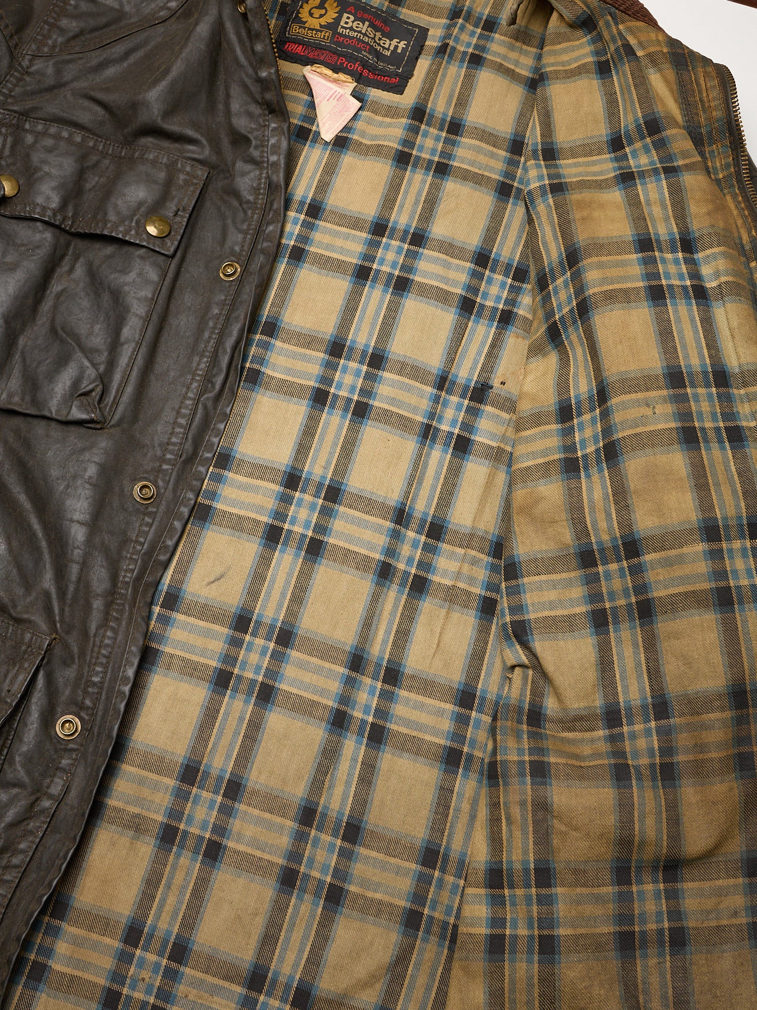 Vintage BELSTAFF TRIALMASTER Black Waxed 1970's Jacket Coat