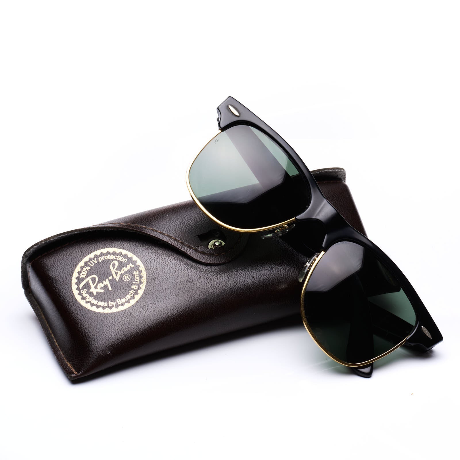 Vintage B&L RAY BAN Wayfarer Max G15 Ebony-Gold Sunglasses 54mm