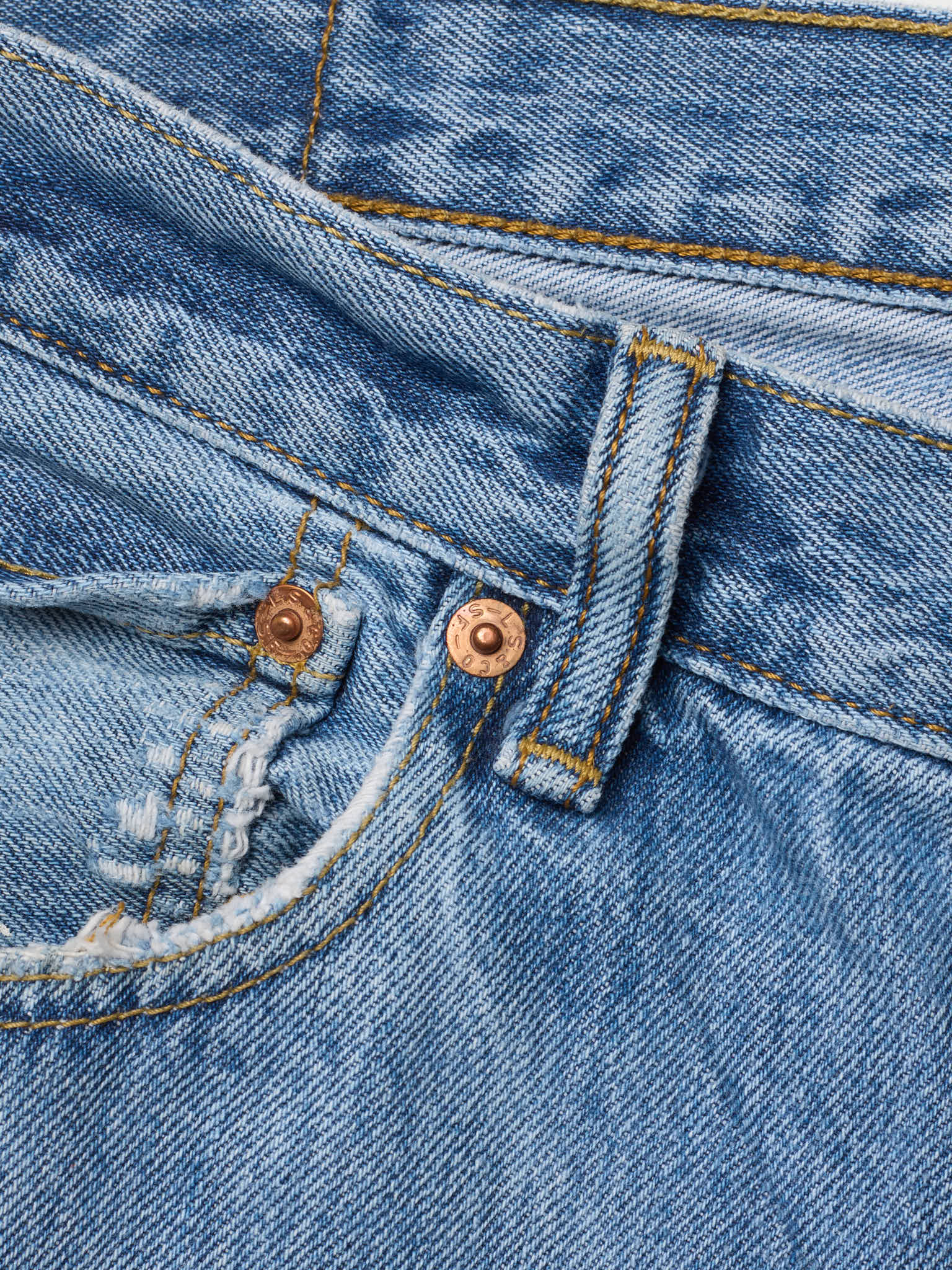 Vintage LEVI'S 501 Light Blue Cotton Jeans Amazing Fade