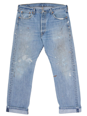 Vintage LEVI'S 501 Light Blue Cotton Jeans Amazing Fade