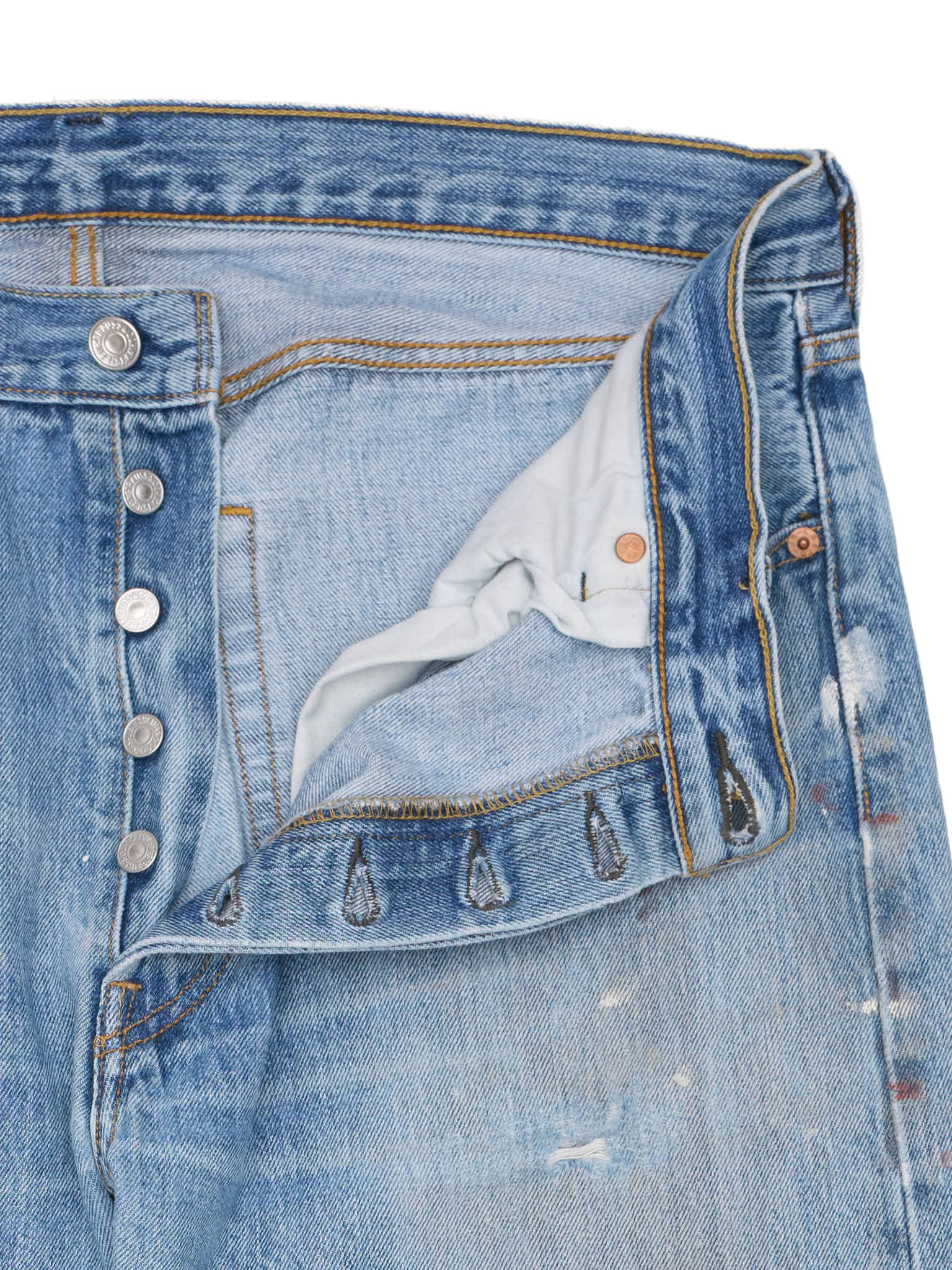 Vintage LEVI'S 501 Light Blue Cotton Jeans Amazing Fade