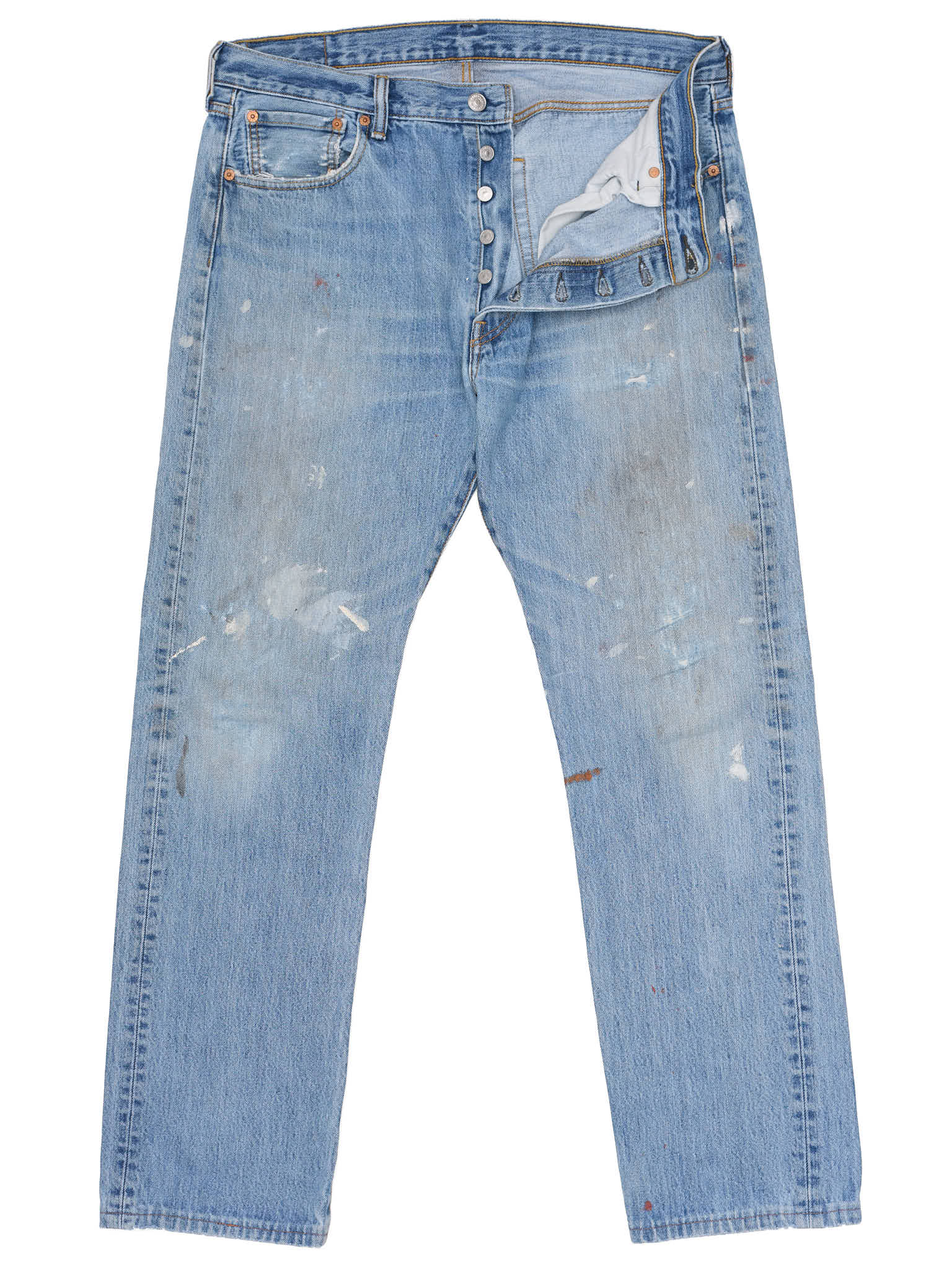 Vintage LEVI'S 501 Light Blue Cotton Jeans Amazing Fade