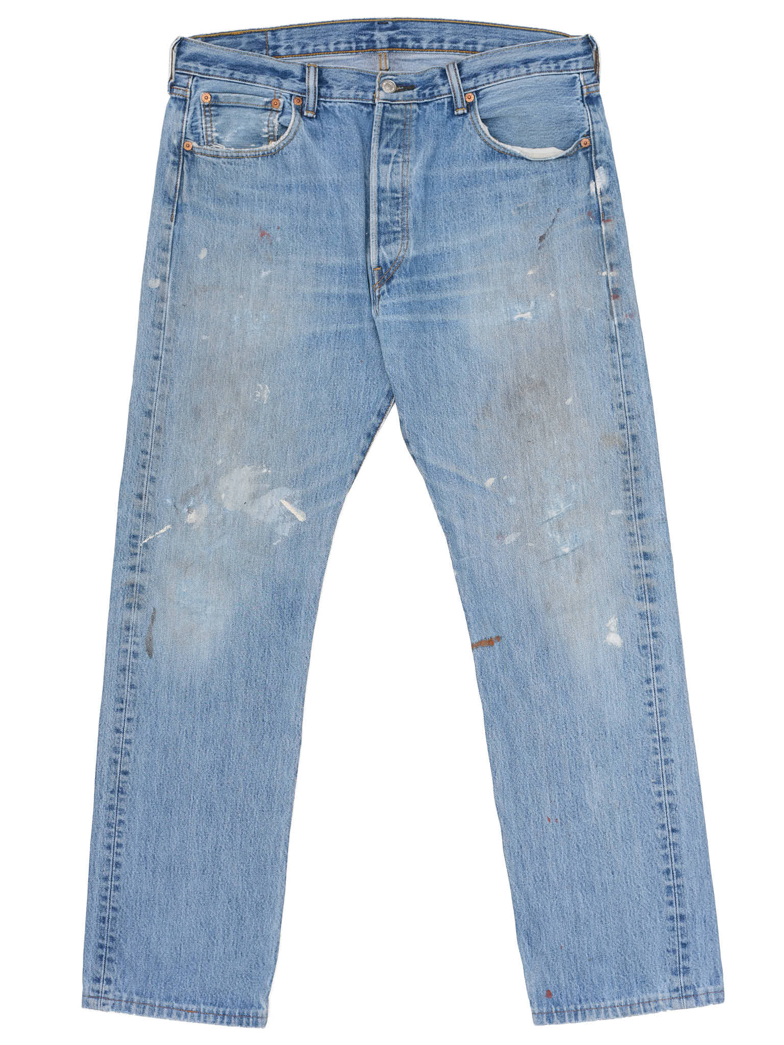 Vintage LEVI'S 501 Light Blue Cotton Jeans Amazing Fade