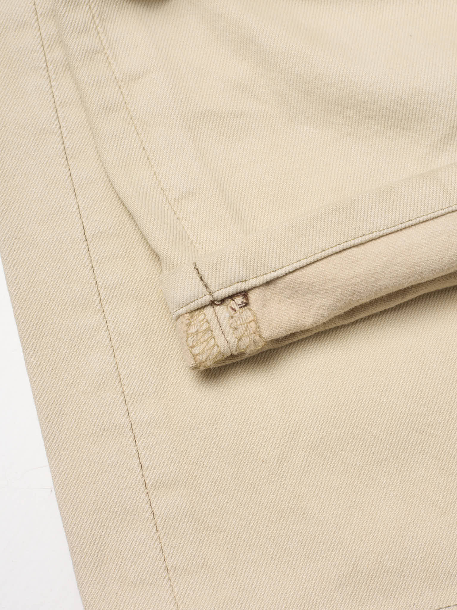 Vintage LEVI'S 501 Straight Fit Beige Cotton Jeans Made in USA