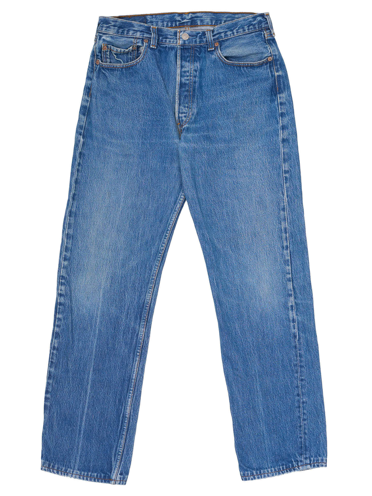 Vintage LEVI'S 501 Straight Fit Blue Cotton Jeans Made in Spain 1993