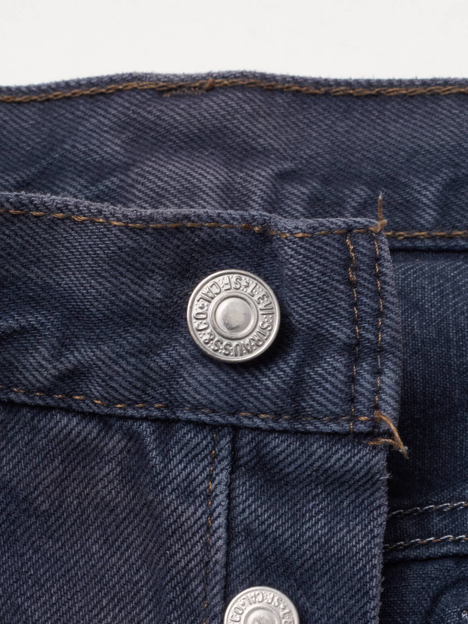 Vintage LEVI'S 501 Straight Fit Dark Blue Cotton Jeans Made in USA