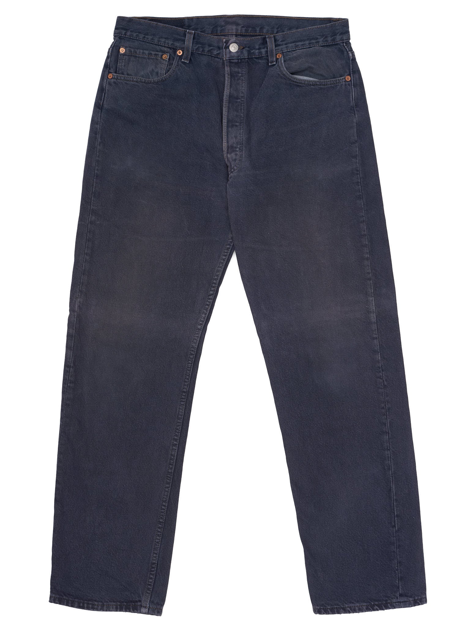 Vintage LEVI'S 501 Straight Fit Dark Blue Cotton Jeans Made in USA