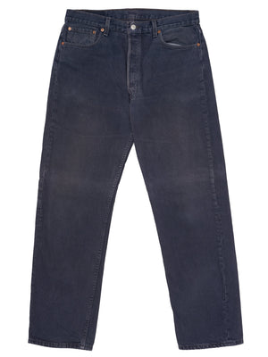 Vintage LEVI'S 501 Straight Fit Dark Blue Cotton Jeans Made in USA