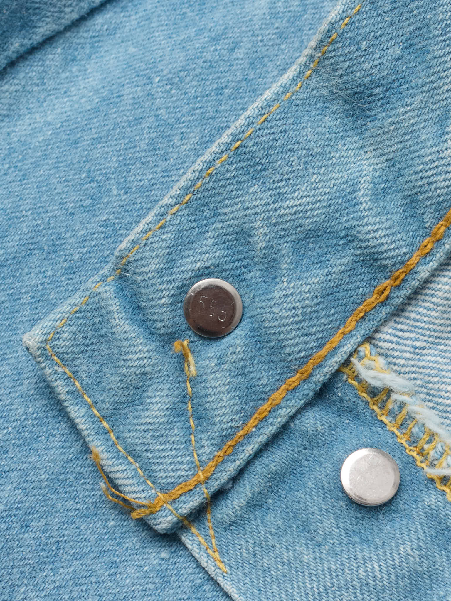 Vintage 1998 LEVI'S 501 Valencia St. Light Blue Cotton Jeans Made in USA LVC NOS
