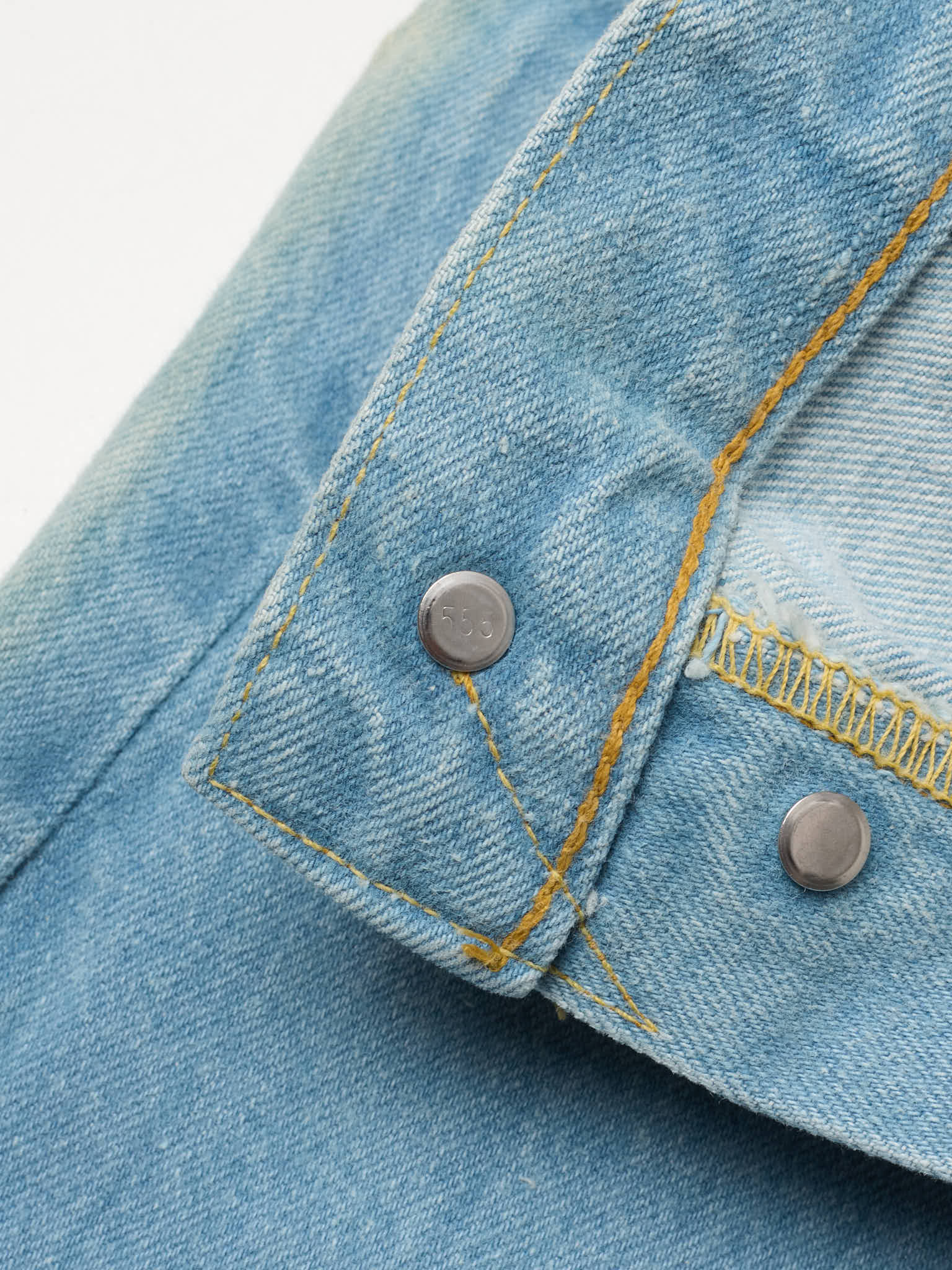 Vintage 1998 LEVI'S 501XX Valencia St. Light Blue Cotton Jeans Made in USA LVC `NOS