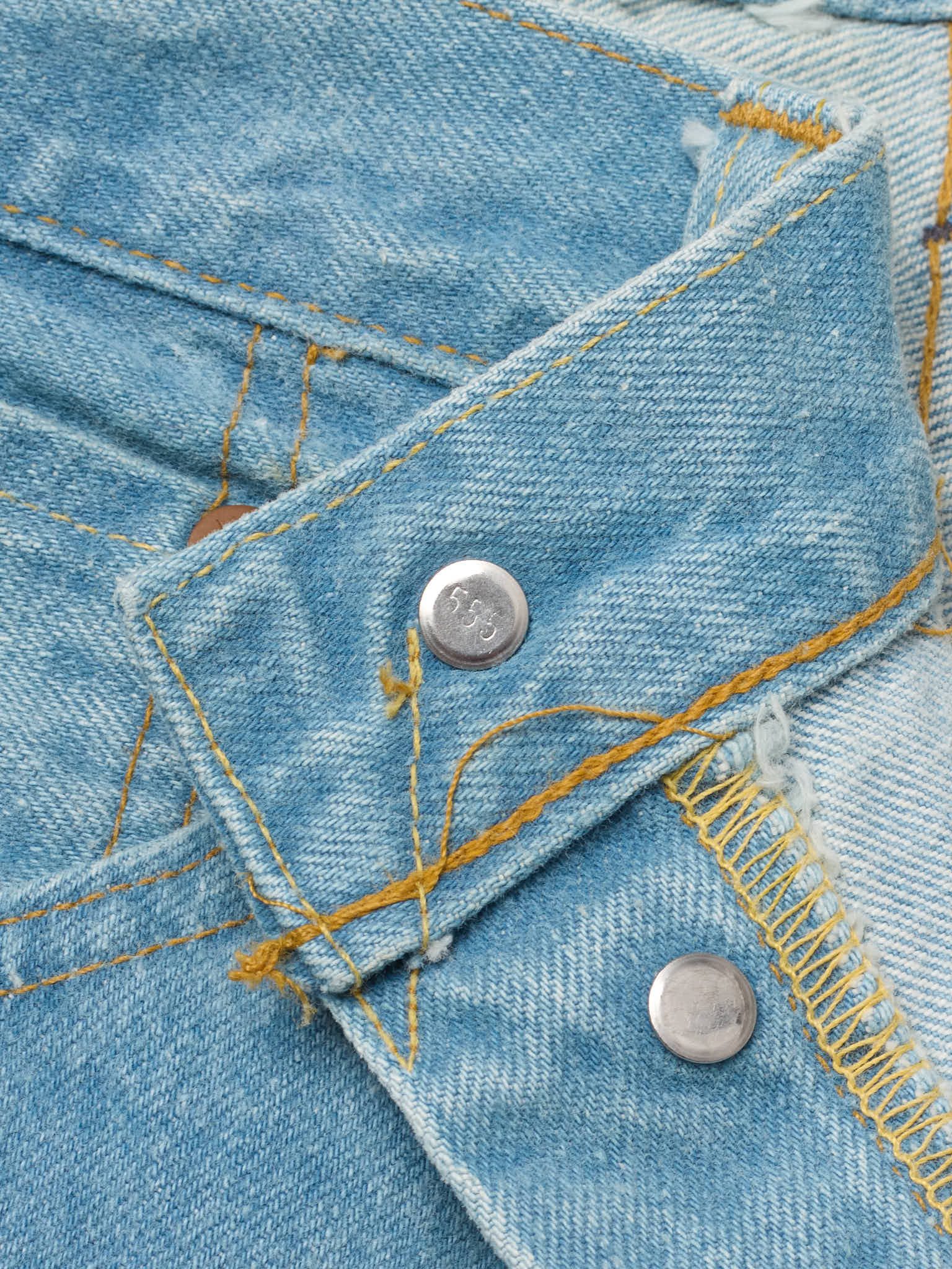 Vintage 1998 LEVI'S 501 Valencia St. Light Blue Cotton Jeans Made in USA LVC NOS