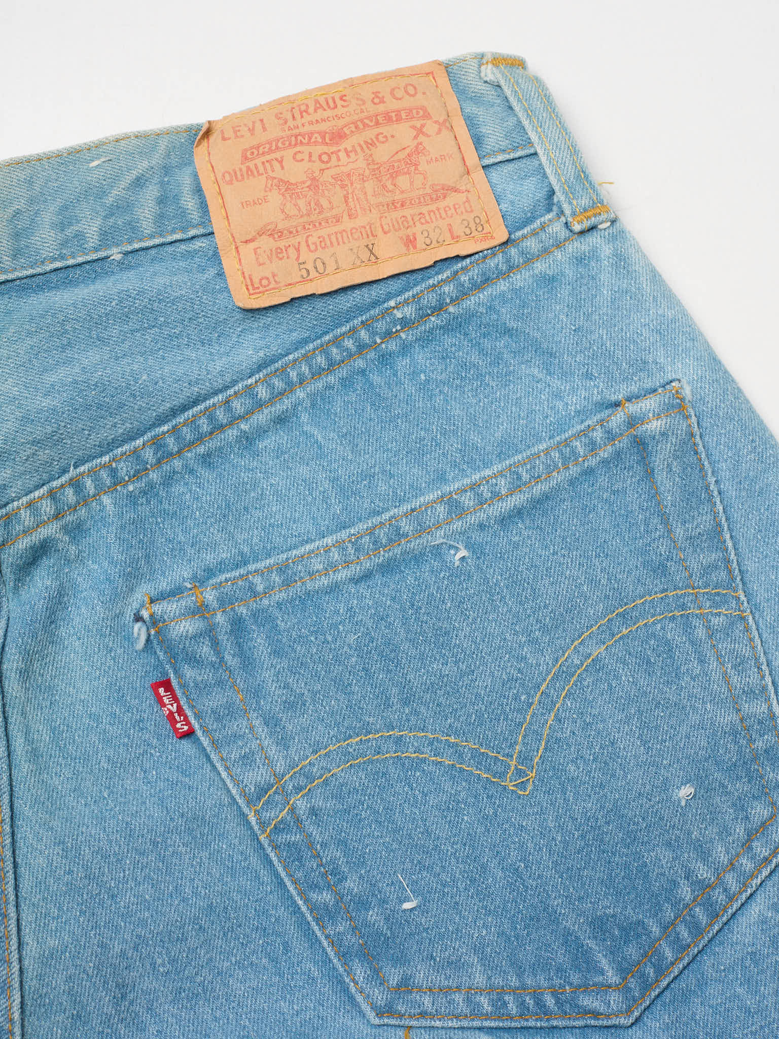 Vintage LEVI'S 501 XX Valencia St. Light Blue Cotton Jeans Made in USA LVC 1998 NOS