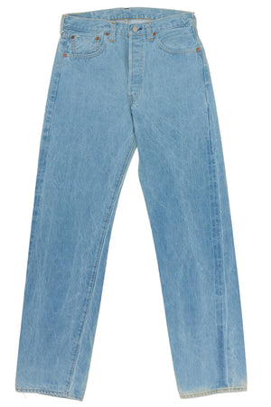 NOS Vintage 1998 LEVI'S 501 Valencia St. Light Blue Cotton Jeans Made in USA LVC