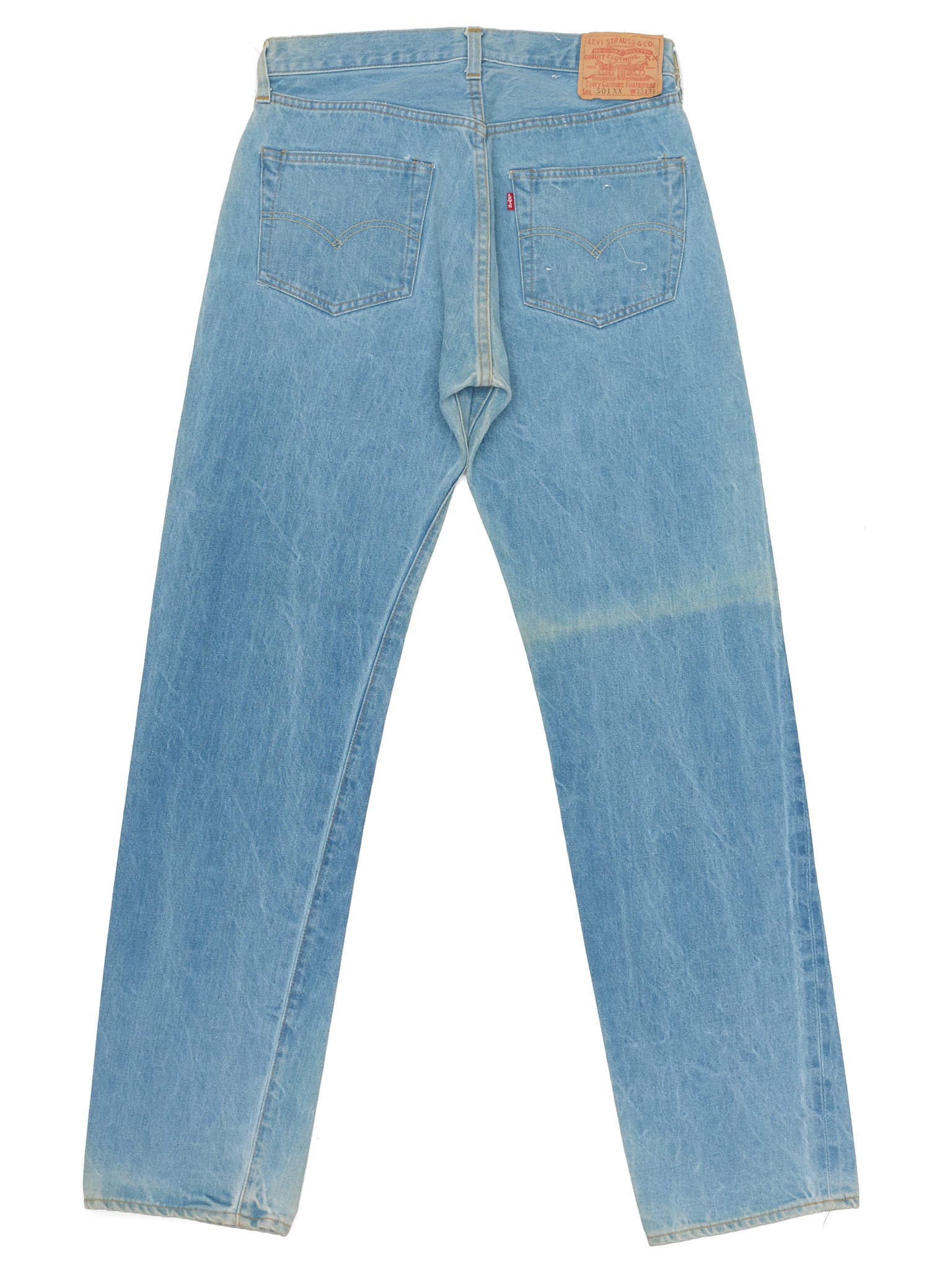 NOS Vintage 1998 LEVI'S 501 Valencia St. Light Blue Cotton Jeans Made in USA LVC