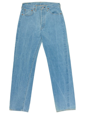 Vintage 1998 LEVI'S 501 Valencia St. Light Blue Cotton Jeans Made in USA LVC NOS