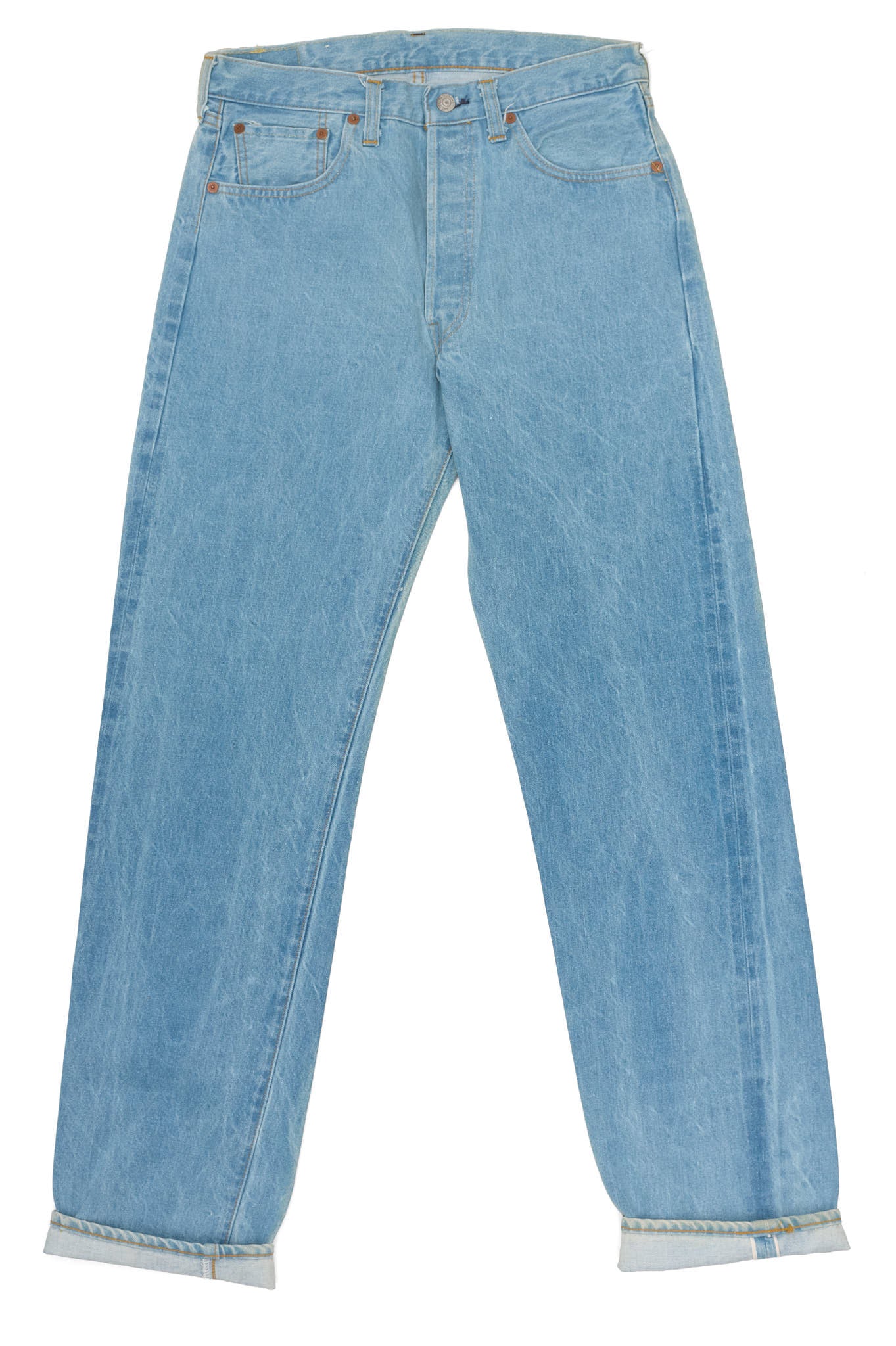 NOS Vintage 1998 LEVI'S 501 Valencia St. Light Blue Cotton Jeans Made in USA LVC
